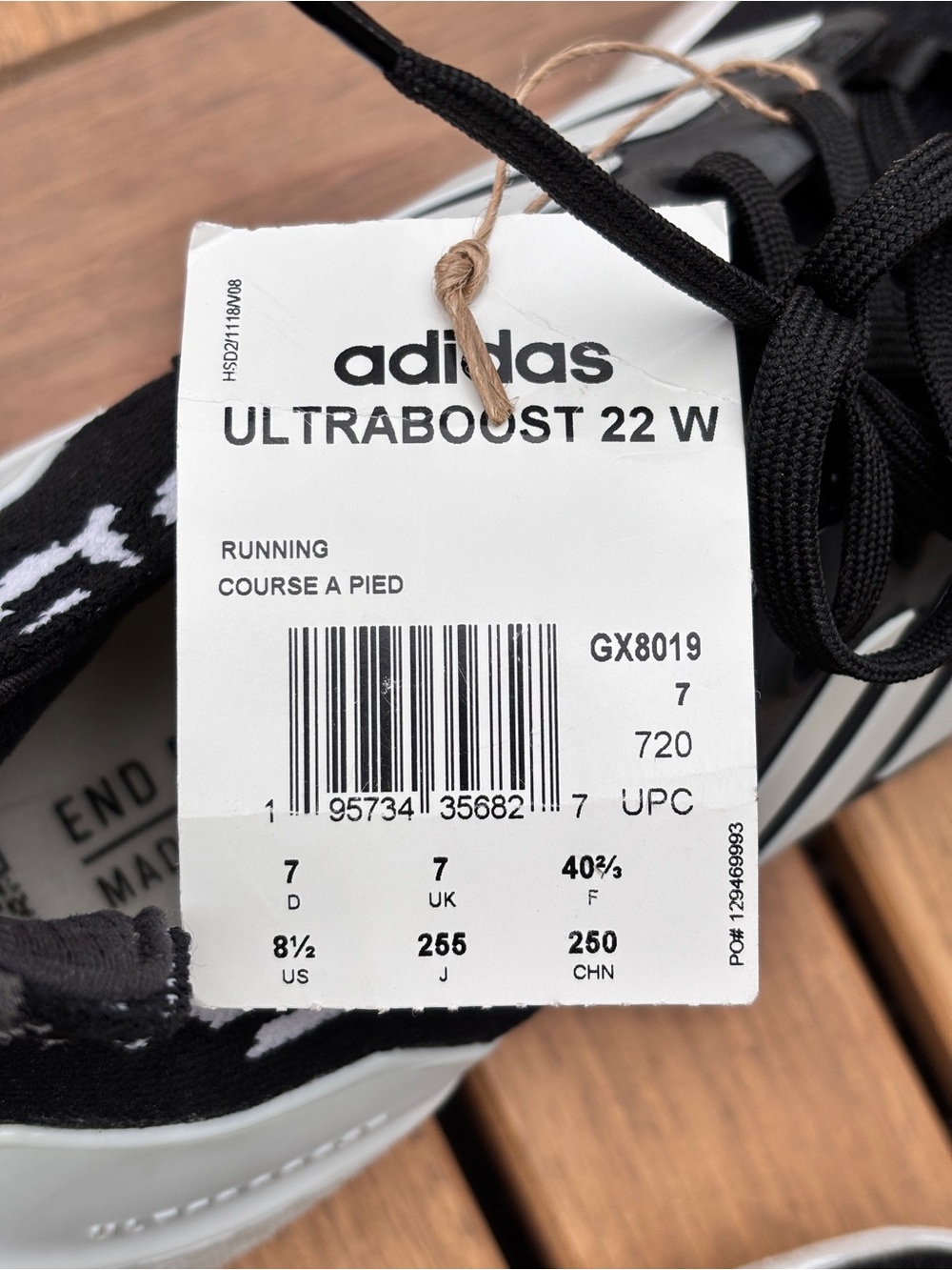 Adidas Ultraboost 22 Black Running Shoes Sneakers - Picture 8 of 9